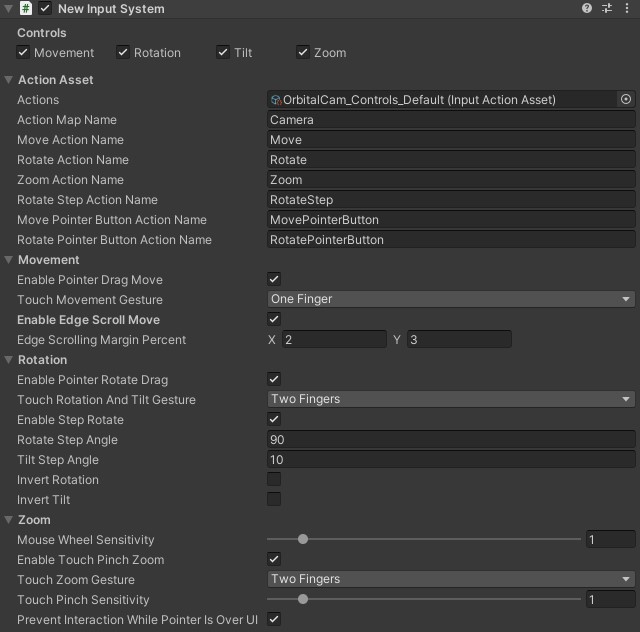New Input System component in the Inspector
